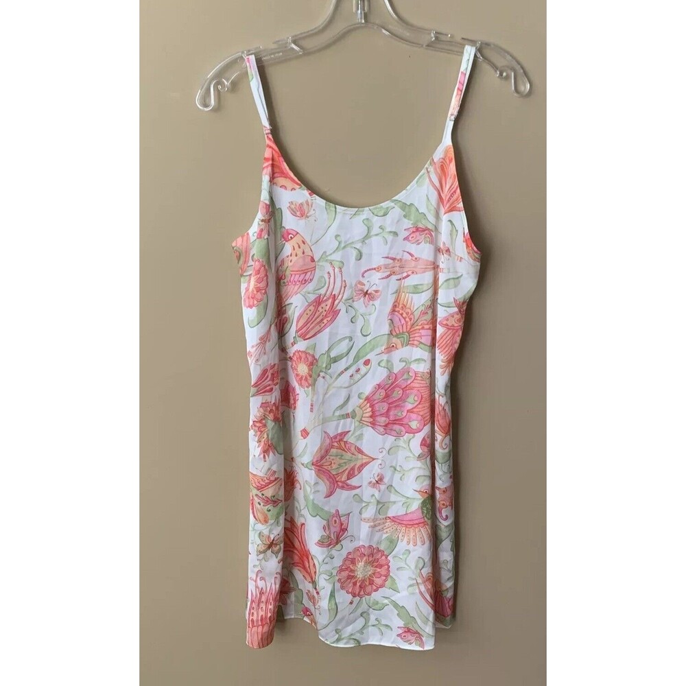 Wrap Up by VP Bouquet Short Chemise Dress Small Adjustable Polisilk NWOT A10